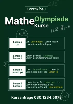 Einstellung von Green Maths School