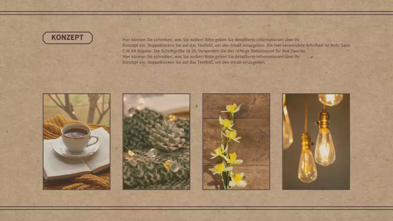 Portfolio-Thema mit Retro-Konzept