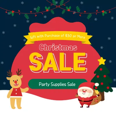 Red Festive Christmas Promotion Instagram Post