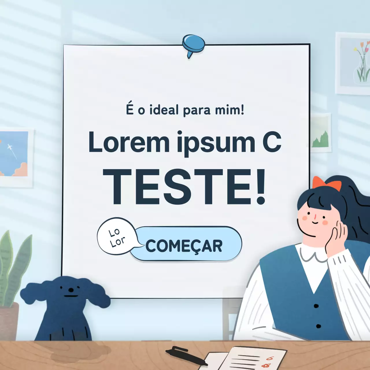 Conceitos de testes psicométricos com ilustrações engraçadas
