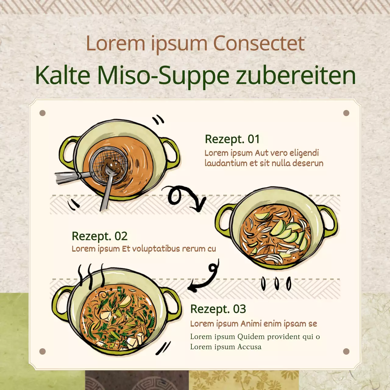 Rezept für braune und grüne gekühlte Miso-Suppe