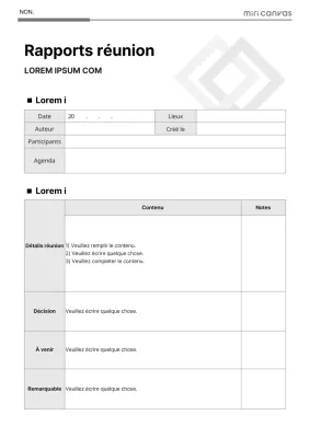 Documentation simple des procès-verbaux de réunions grises