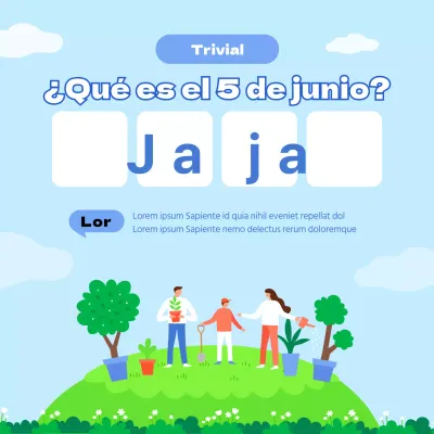 Ilustración en verde y azul claroCuestionario sobre las superestrellas del Día del Medio AmbienteEvento