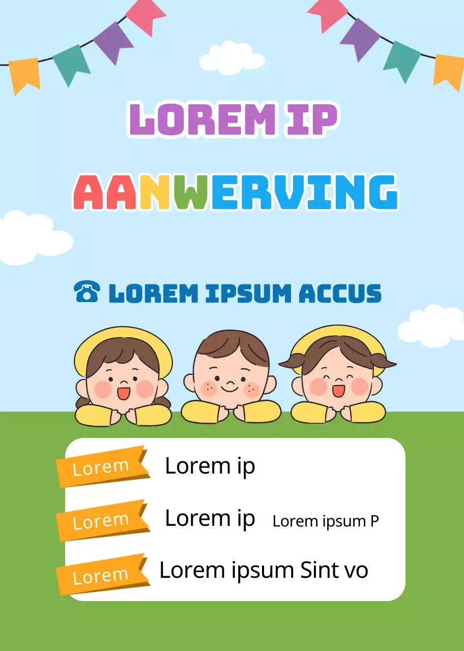 Lichtblauwe groene schattige PR-werving