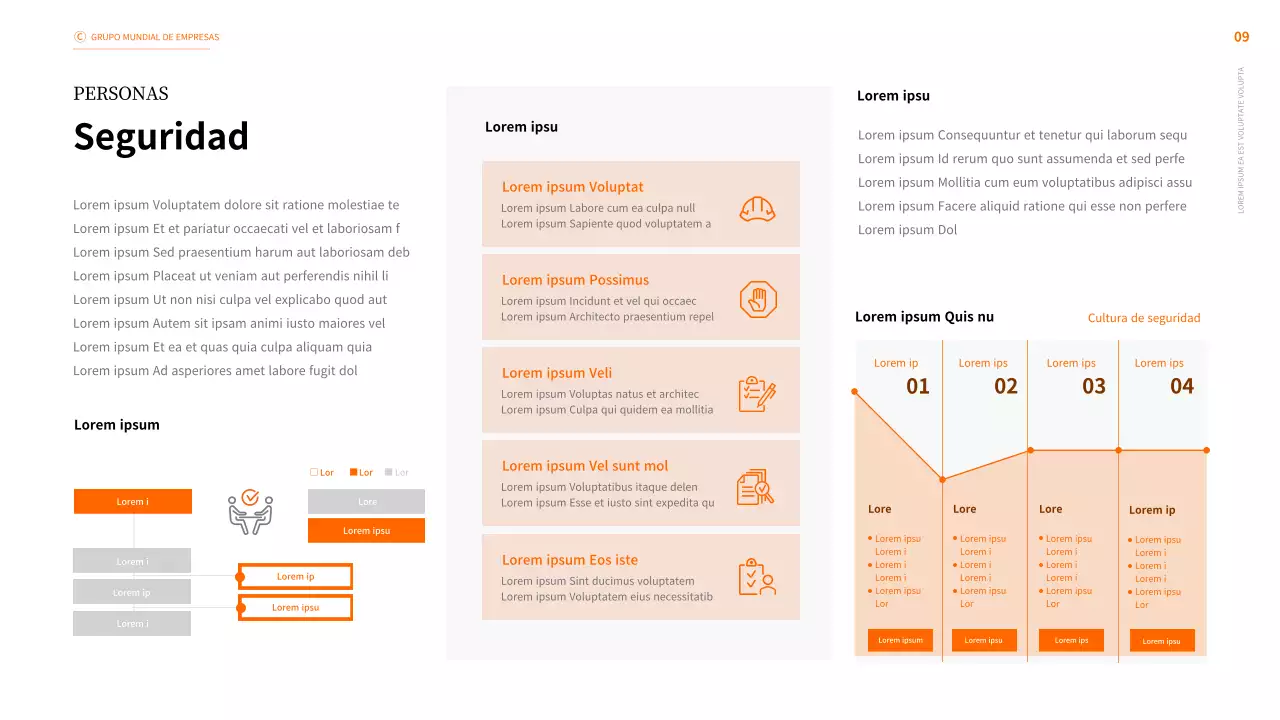 Informe de sostenibilidad ESG empresarial en naranja