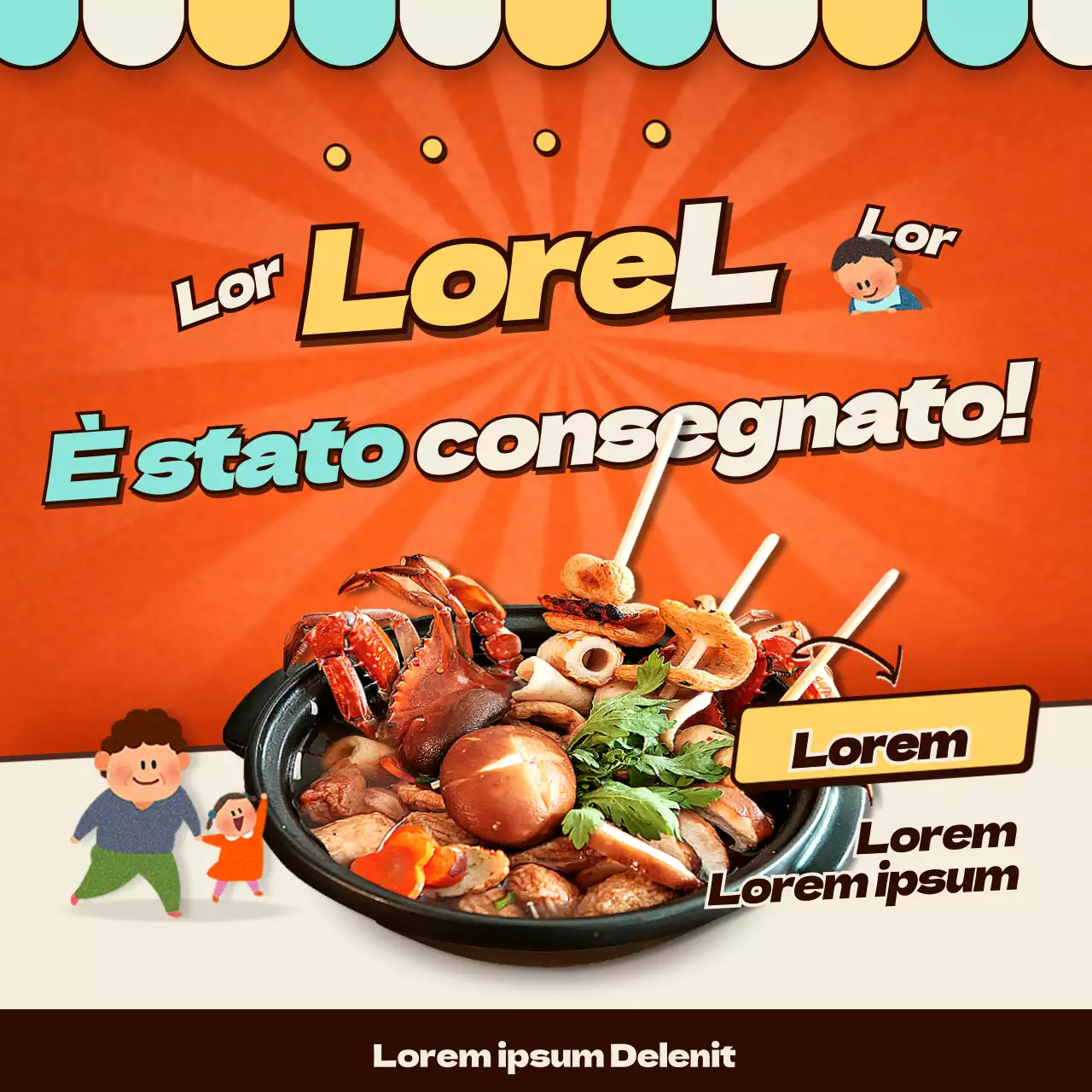 Segnaletica concettuale del mercato arancione