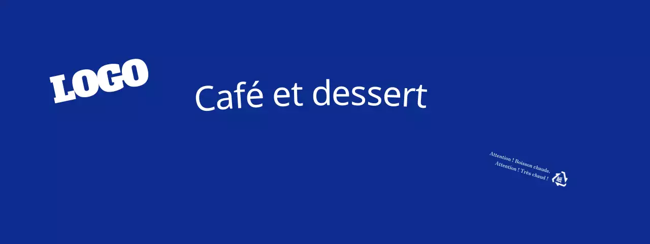 Texte en lettres simples bleu cafe