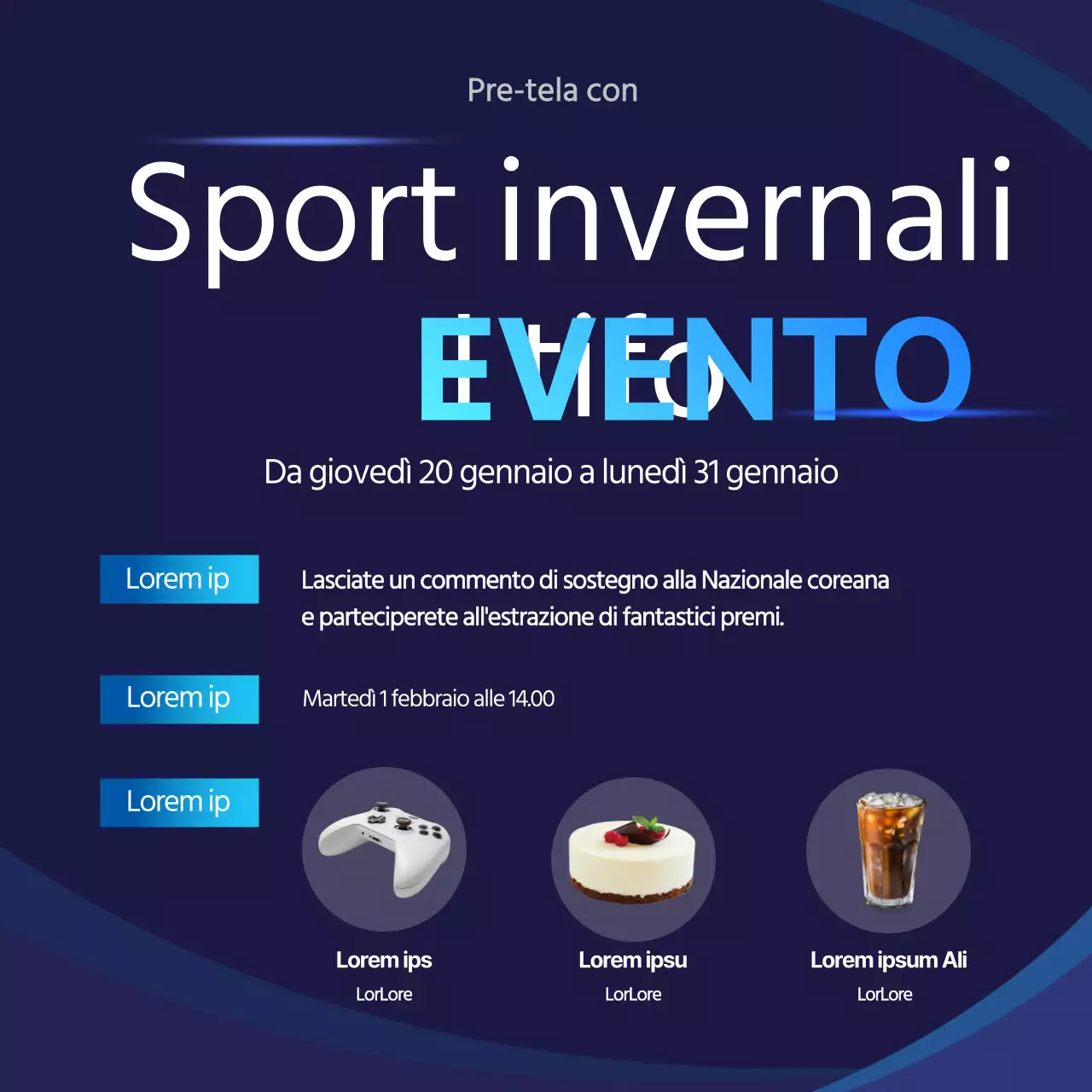 Navy Neat Evento di tifo per gli sport invernali