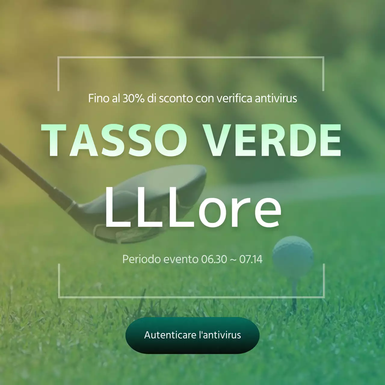 Evento di sconto sul green fee del golf di Gradient
