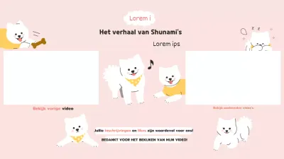 Een schattig puppy vlog thema in roze en wit