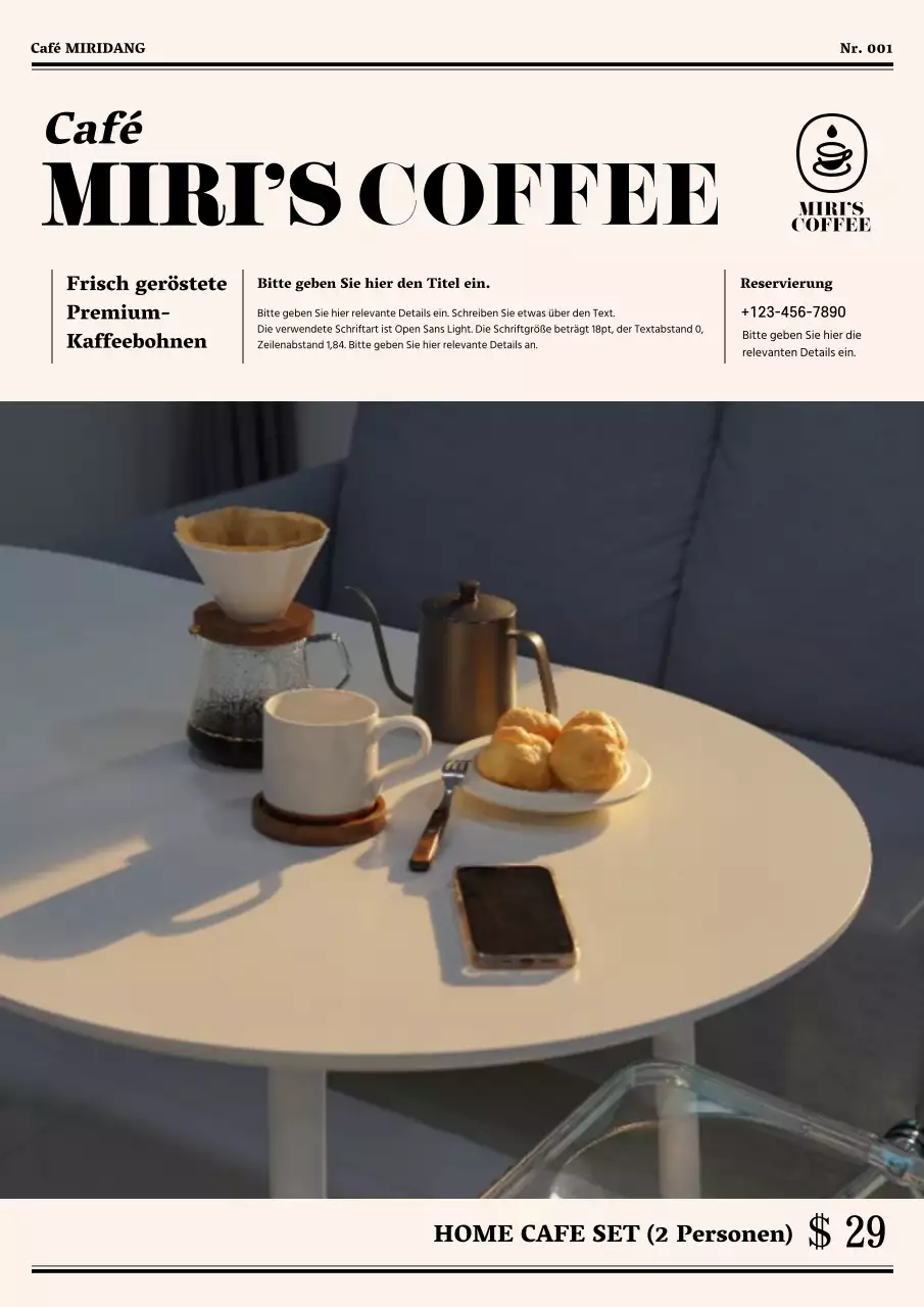 Foto von Beige MagazineKonzept Layout Cafe