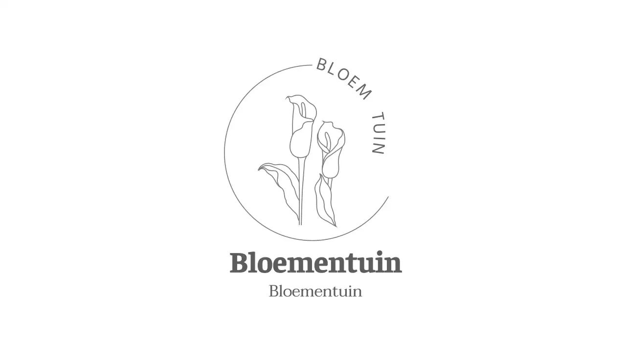 Roze grijs geïllustreerd visitekaartje van bloemist