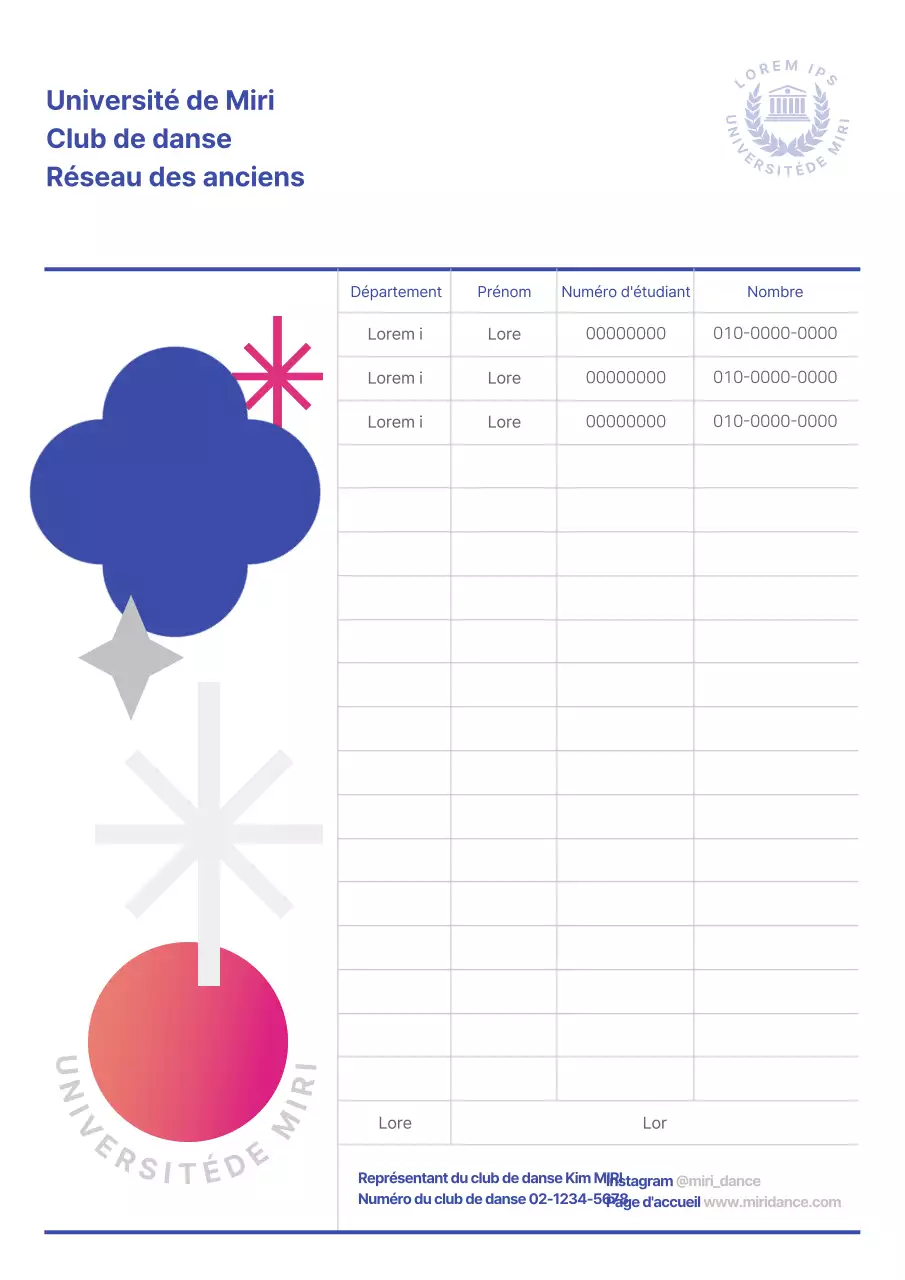 Simple Graphic Club Graduation Colours Contact Form