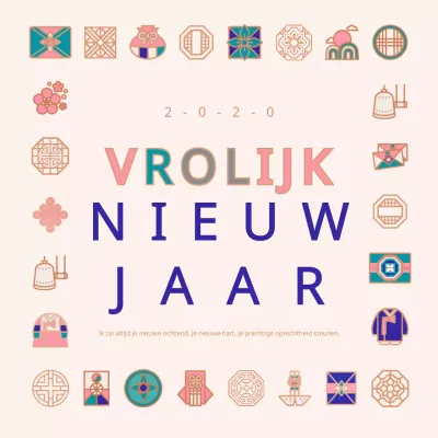 Traditioneel nieuwjaarspictogram