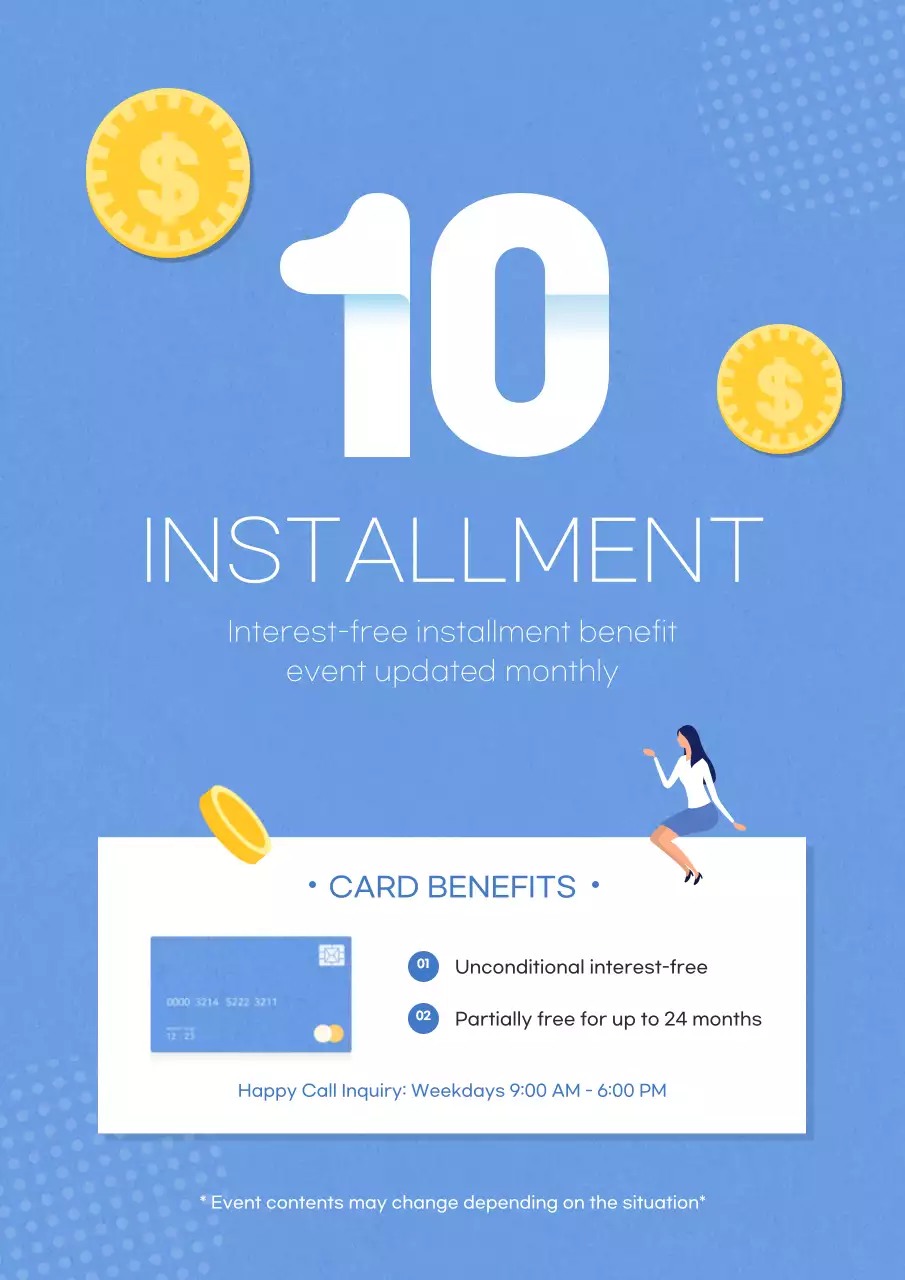 Purple Minimal Installment Promotion Poster