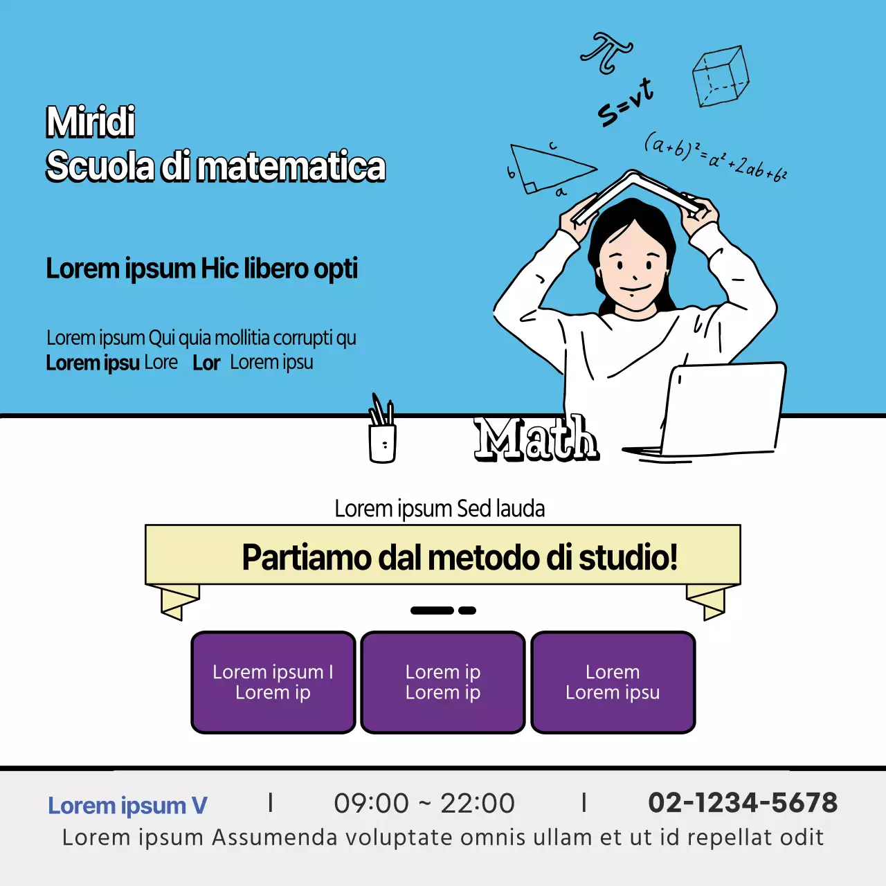 Scuola di matematica blu