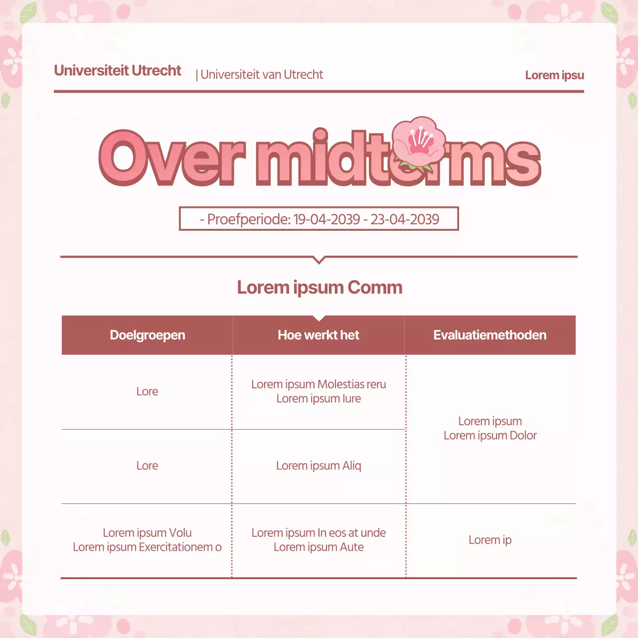 Roze Lente Concepten Midterm Guide