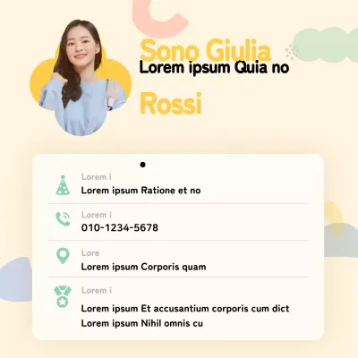 Carino concetto di lavoro part-time profilo mobile in giallo forme geometriche