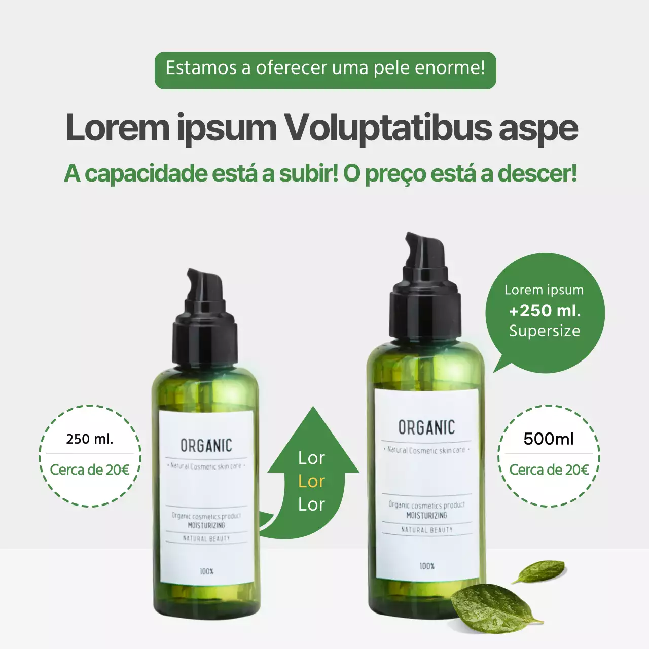 Cosméticos Promover o lançamento de produtos para a pele de grande volume