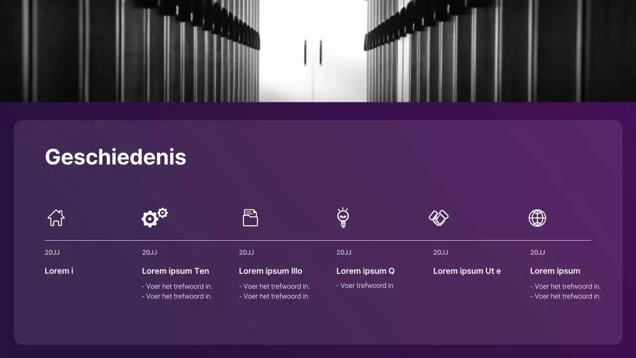 Paars en oranje kleurverloop bedrijfsprofiel