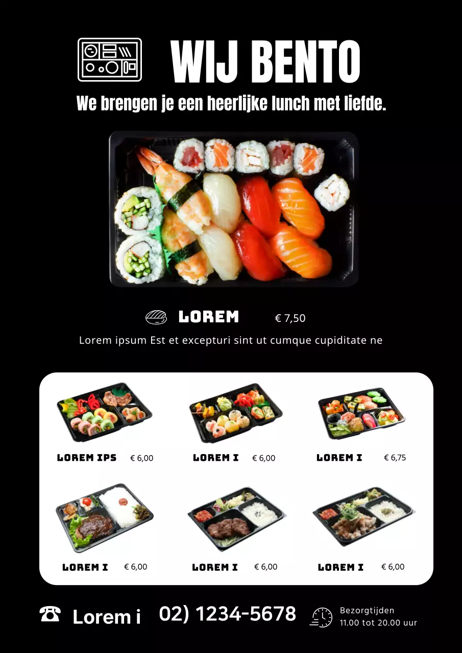 zwarte foto uitgelicht eten sushi sushi menu