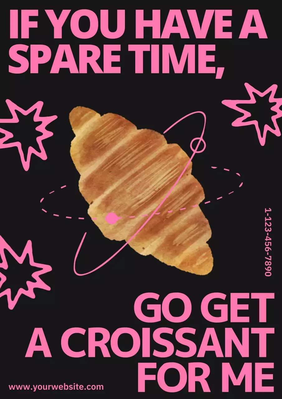 Black Bold Food Advertisement Poster