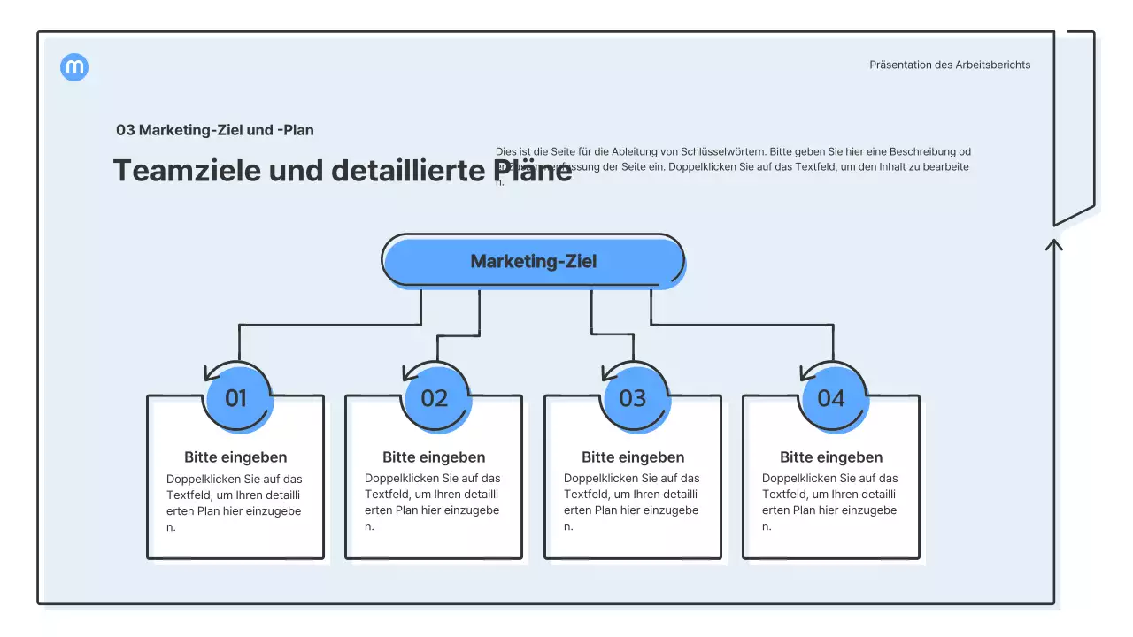 Punktformen mit hellblauen Pfeilen Business Presentation Kit