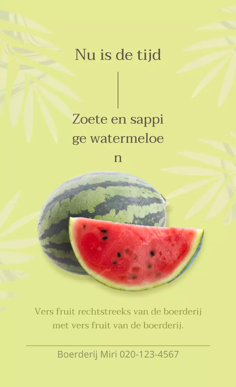 Boerderij-tot-tafel watermeloen sticker