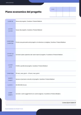 Nero e blu, rotondo, semplice concetto di progetto di business plan