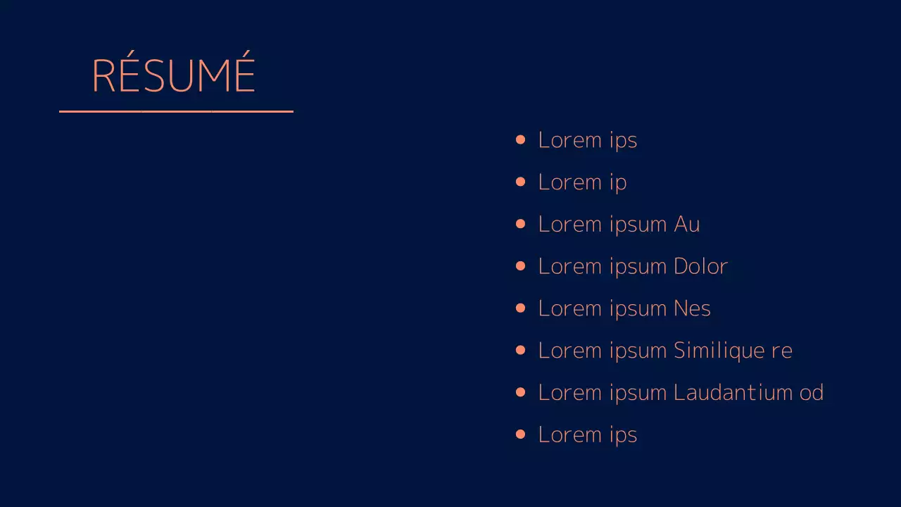 Un plan d'entreprise navy, audacieux et propre