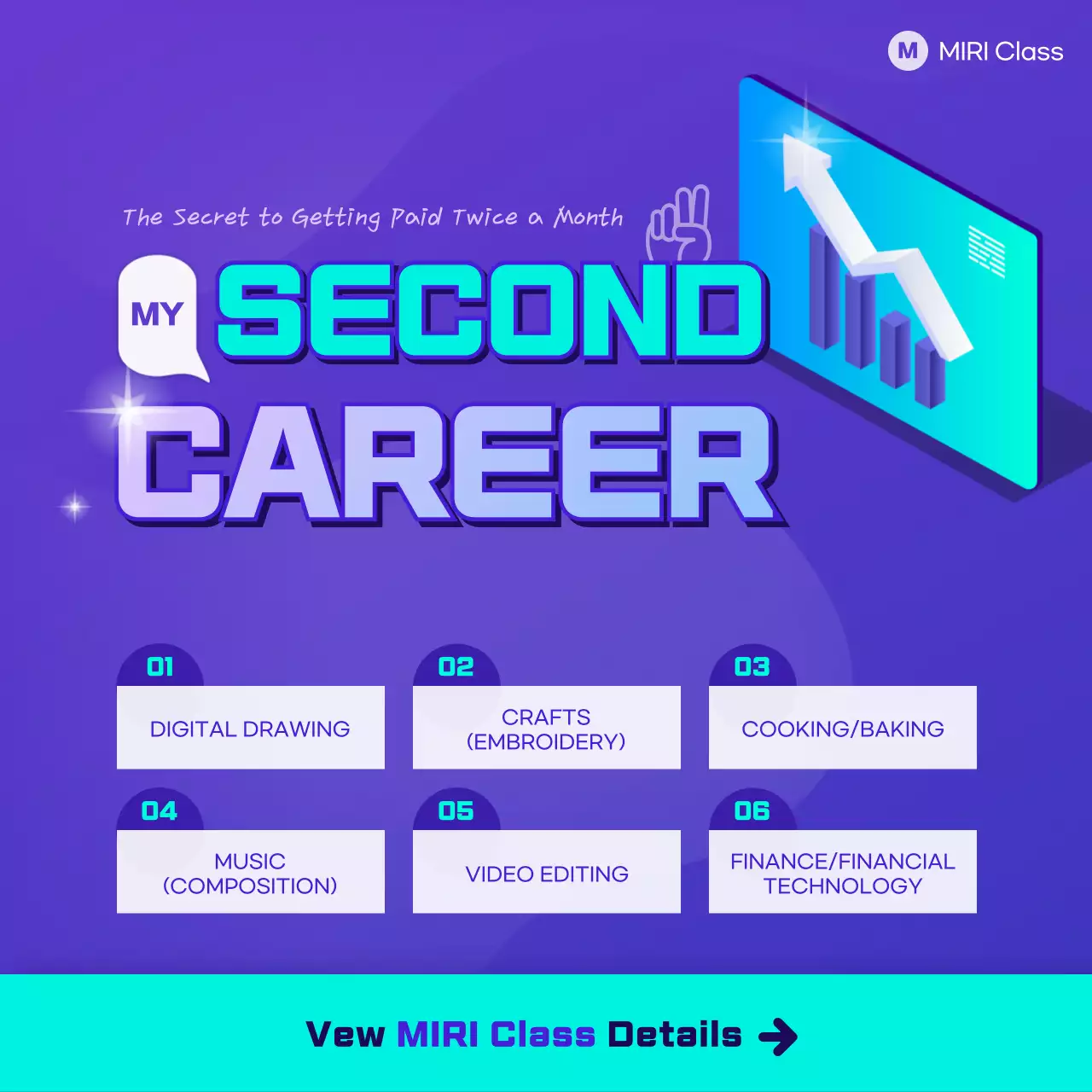 A simple self-improvement Instagram feed in purple sky blue.