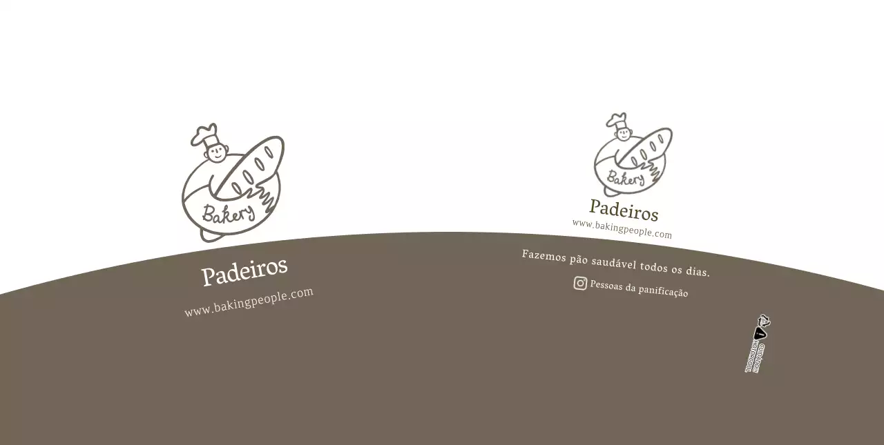 Café Padaria Ilustrada Castanho Branco