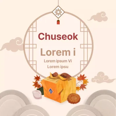 Coffret cadeau traditionnel Chuseok - bannière carrée