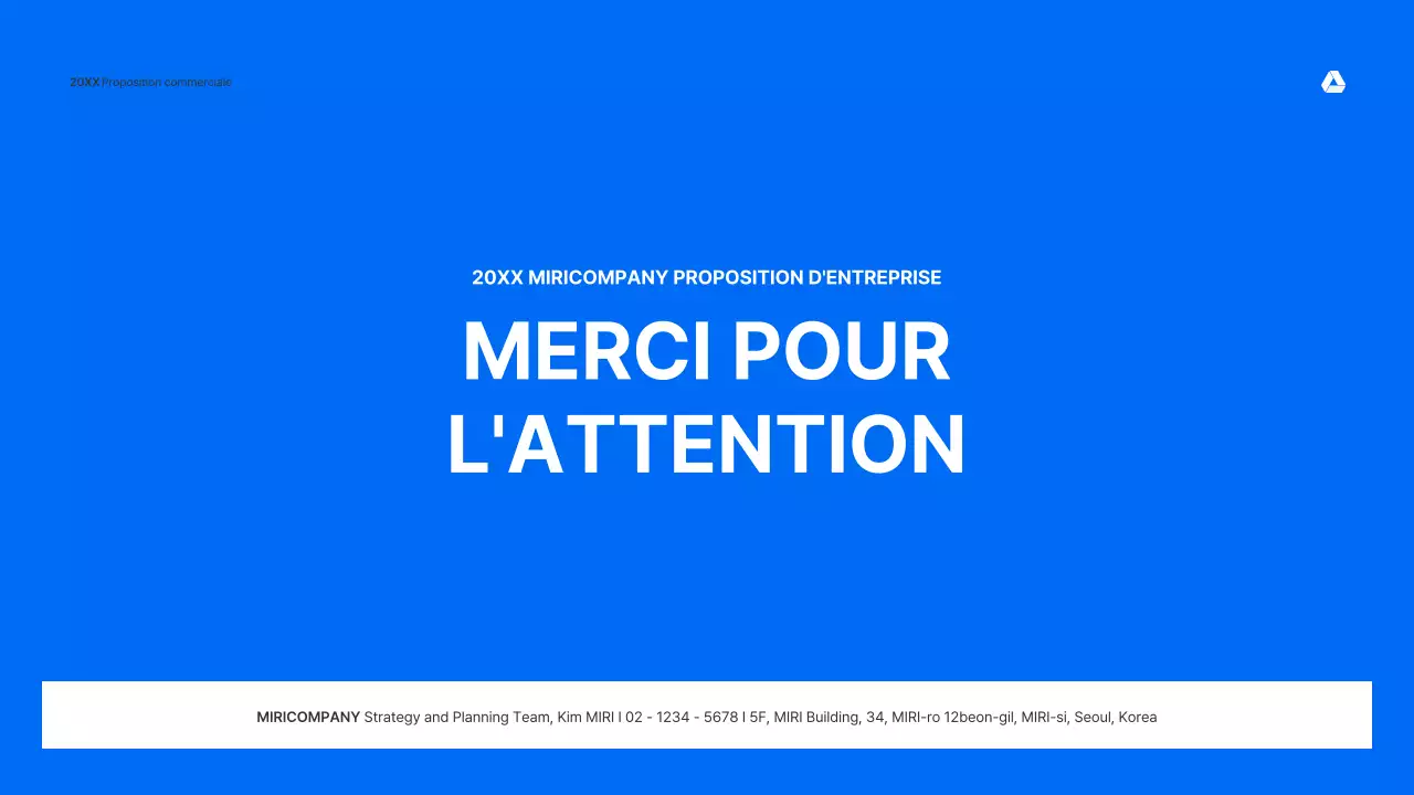 Kit de présentation de propositions commerciales propre et intuitif en bleu et gris clair