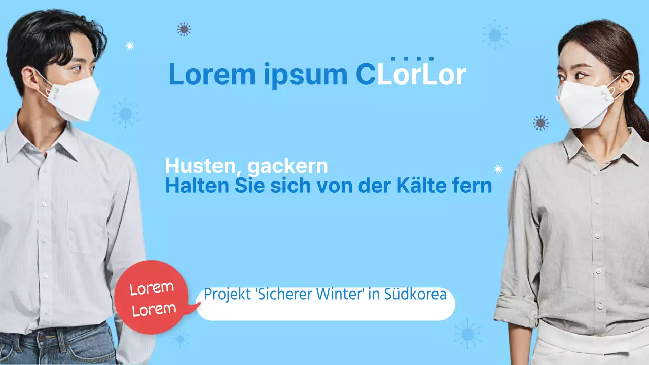 Ein Leitfaden zur Vorbeugung von Erkältungen in Hellblau und Weiß
