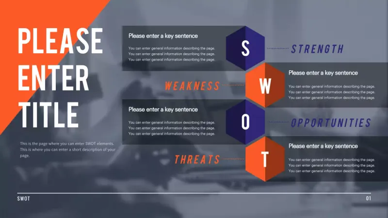 Infografis Panduan SWOT Modern Orange