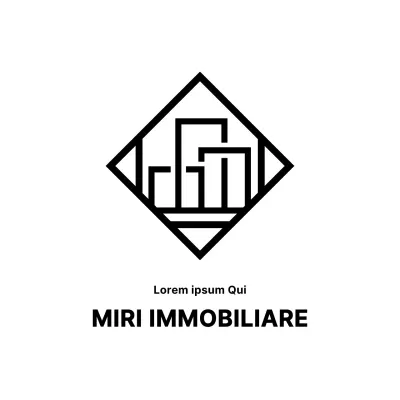 Sottobicchiere nero dell'agenzia immobiliare di lusso