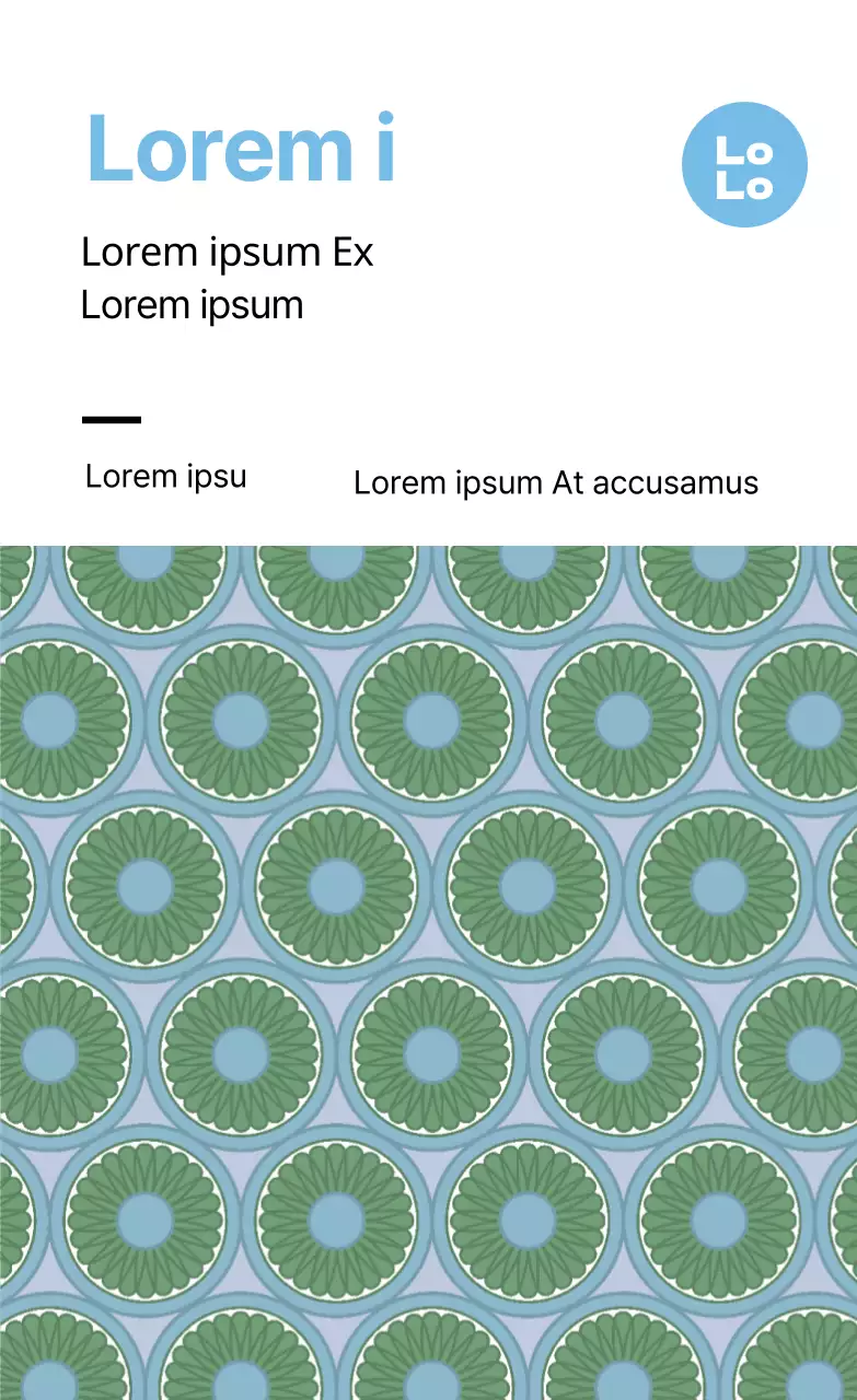 Étiquette de hanwa alimentaire traditionnel à motif bleu