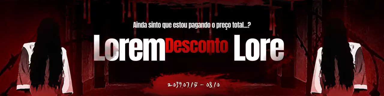 Venda do conceito de horror vermelho e preto