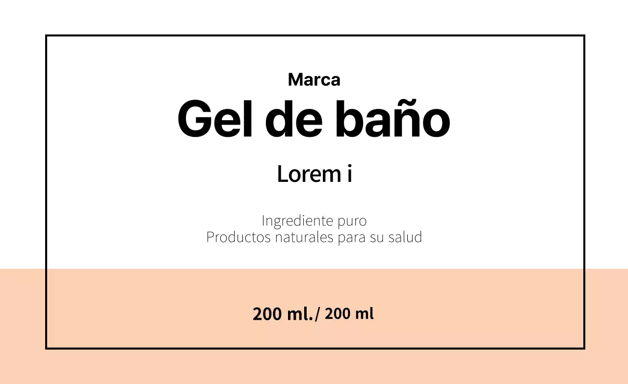 Etiqueta adhesiva para envases de jabón líquido