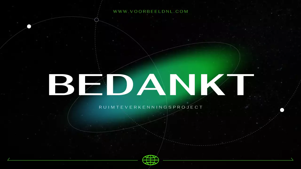 Zwart en neon cybernetische futuristische astronautenpresentatie