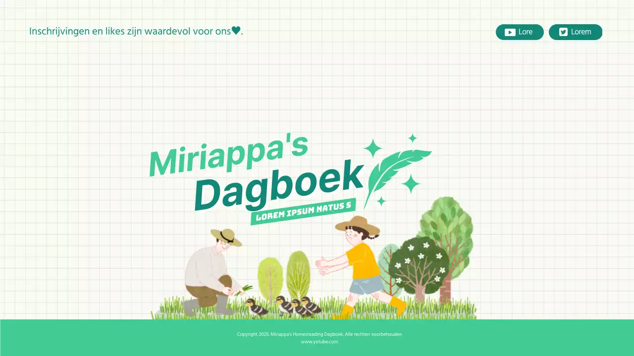 BlauwGroene LijnenPatroonBoerKinderenLandbouw YouTube KanaalKunst