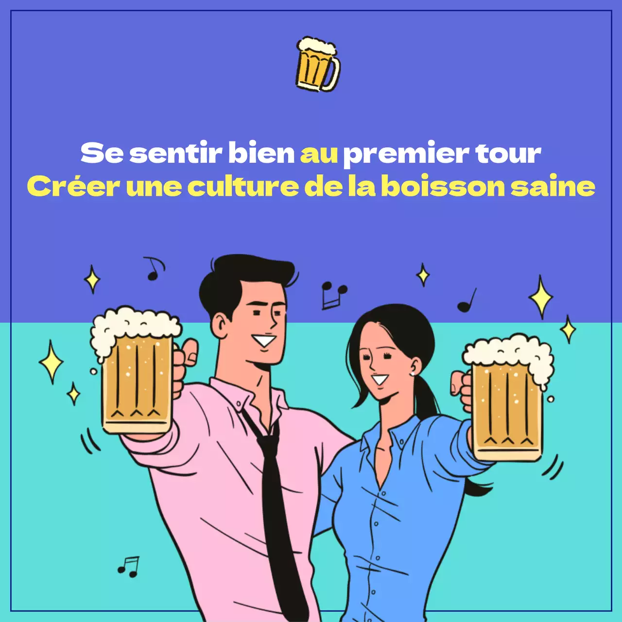 Illustration bleue et nette de la culture de la boisson