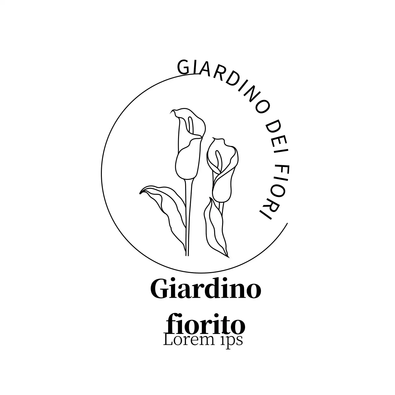 Logo semplice del fiorista
