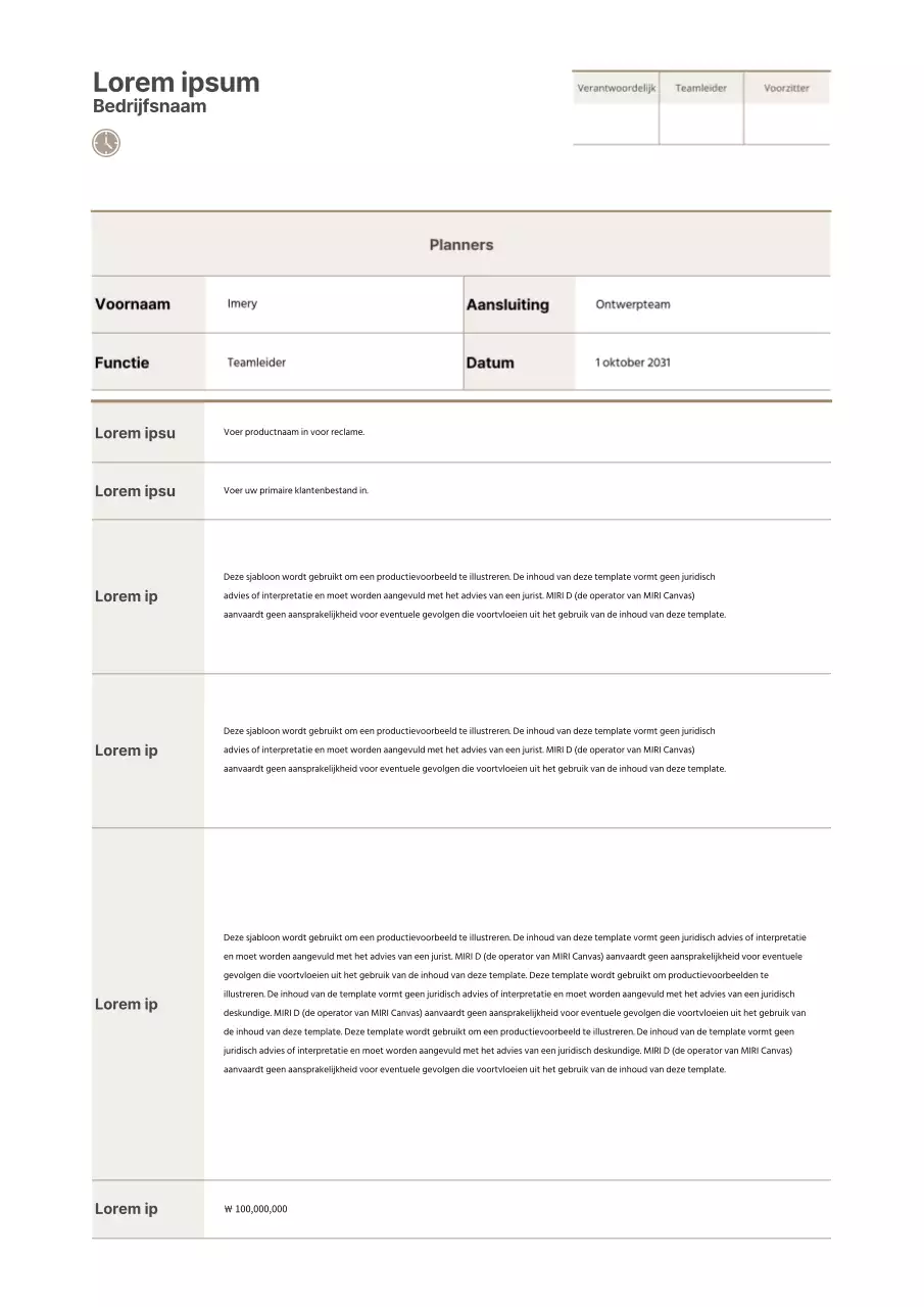 Bruin en eenvoudig reclamepraatje