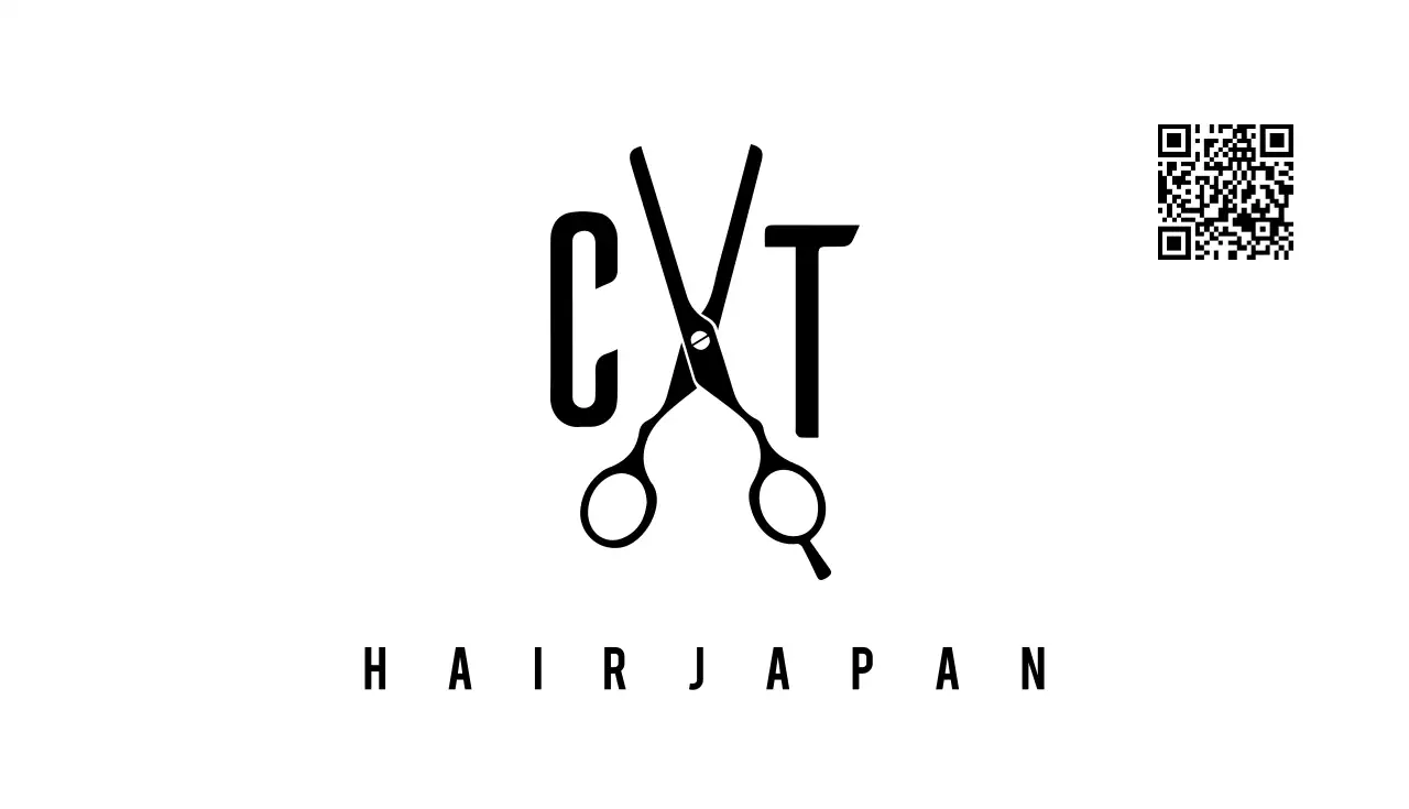 白黒 モダン 美容室 チケット 名刺