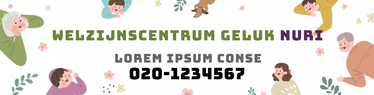 Wit warm karakter illustratie welzijnscentrum