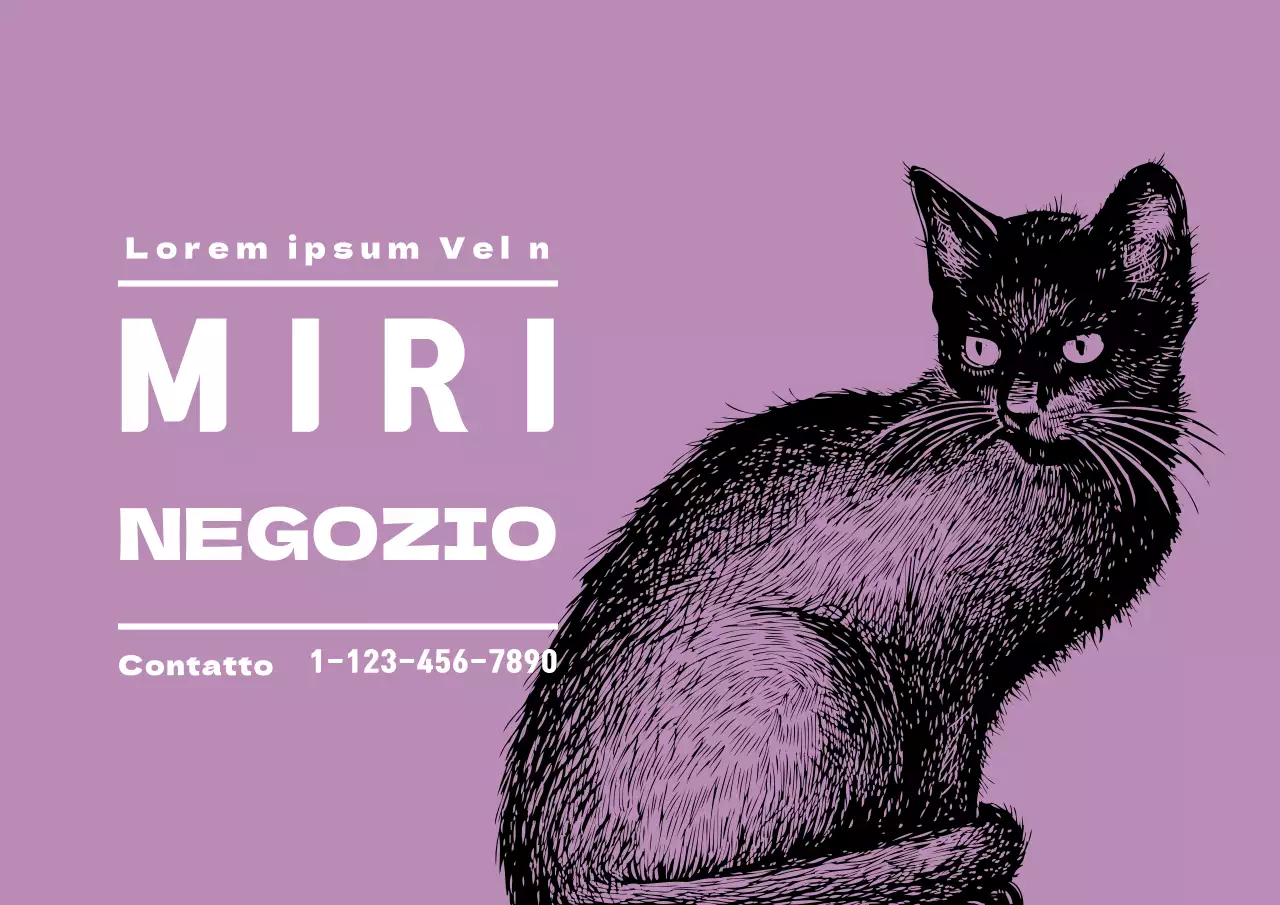 Etichetta illustrata viola del negozio di animali