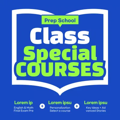 Blue Bold Prep Courses Promotion Instagram Post