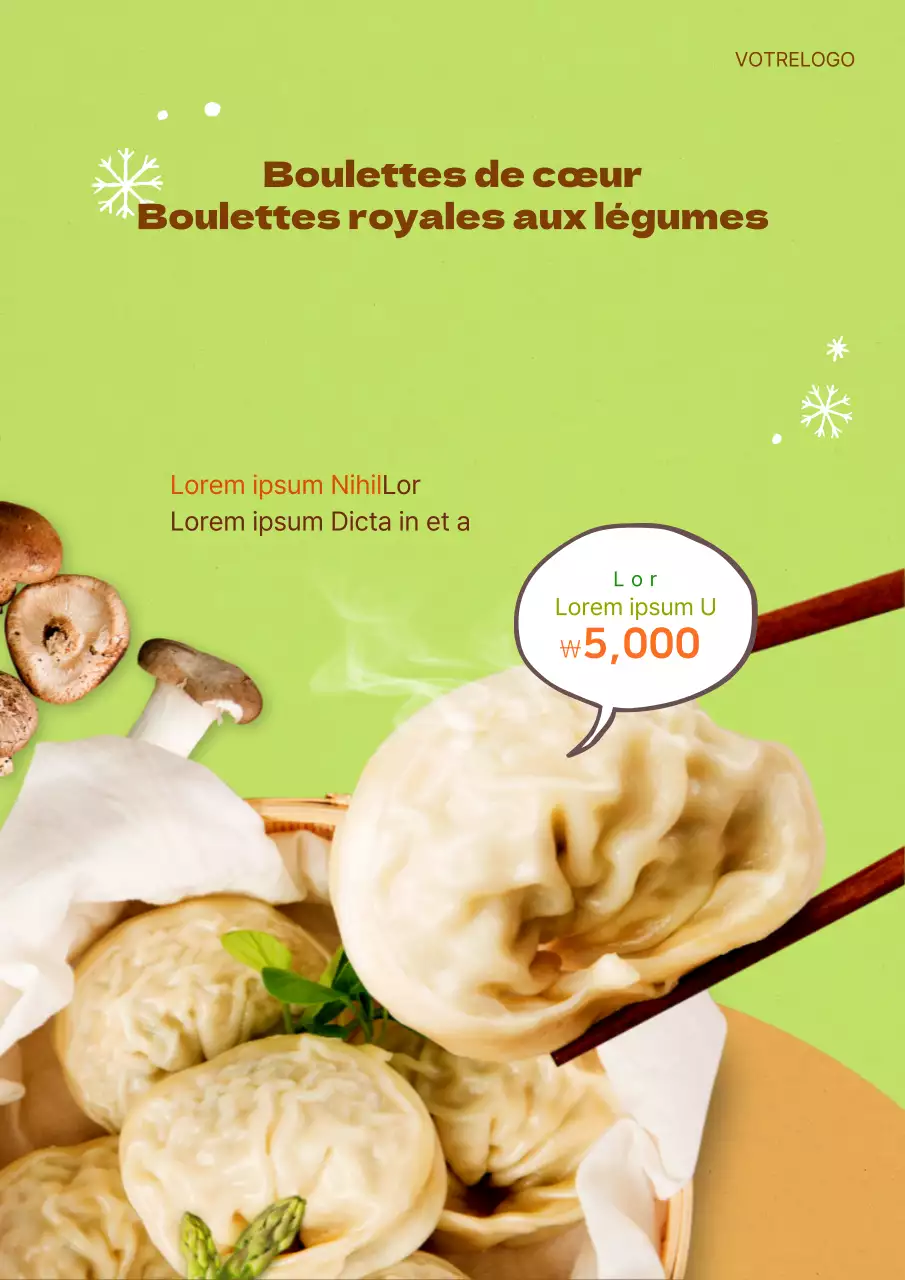Faites la promotion de votre nouveau menu gyoza